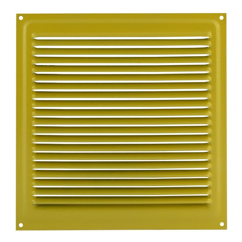 Решетка с сеткой 200*200 мм цвет Желтый Нора-М