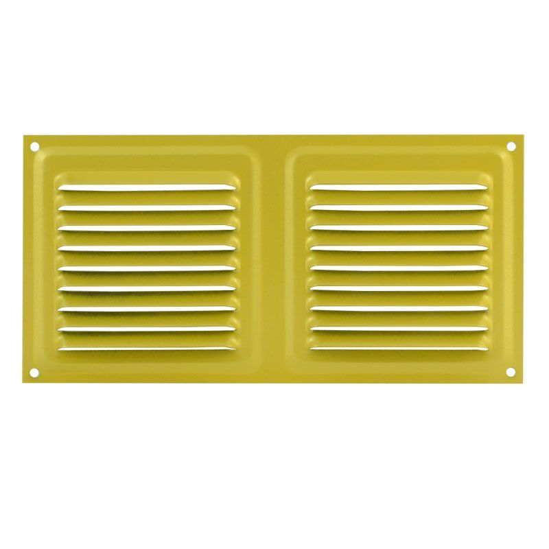 Решетка с сеткой 100*200 мм цвет Желтый Нора-М