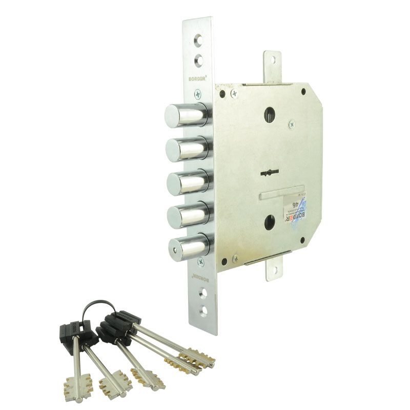 Замок врезной ЗВ8-6ПК.5Т/15 В.9 - Хром - 16248