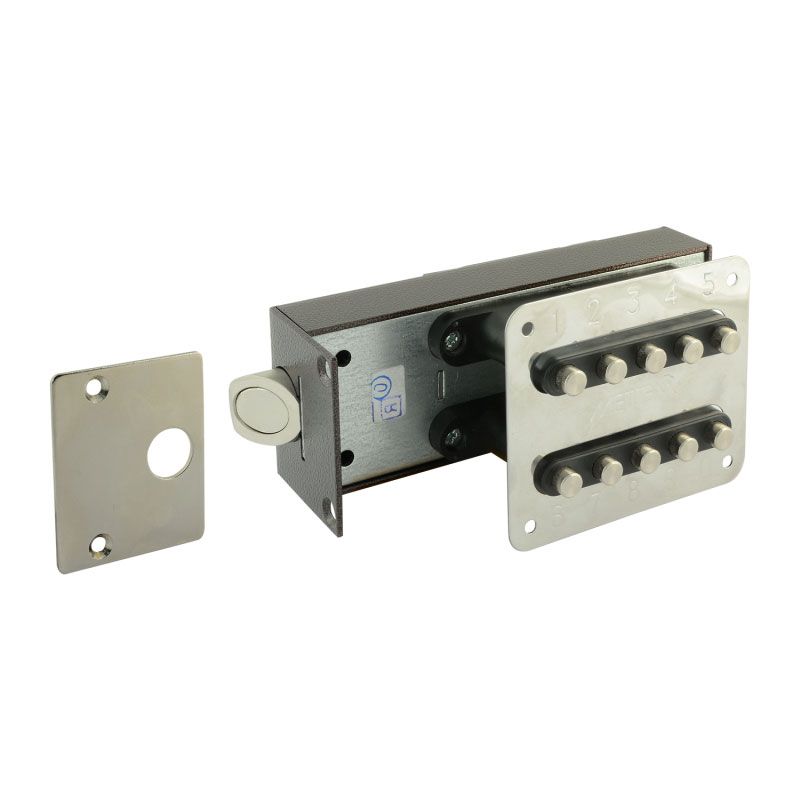 Накладной кодовый замок  ЗКП-2 - Старая медь - 16252