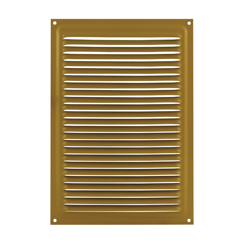 Решетка с сеткой 160*230 мм цвет Золото Нора-М