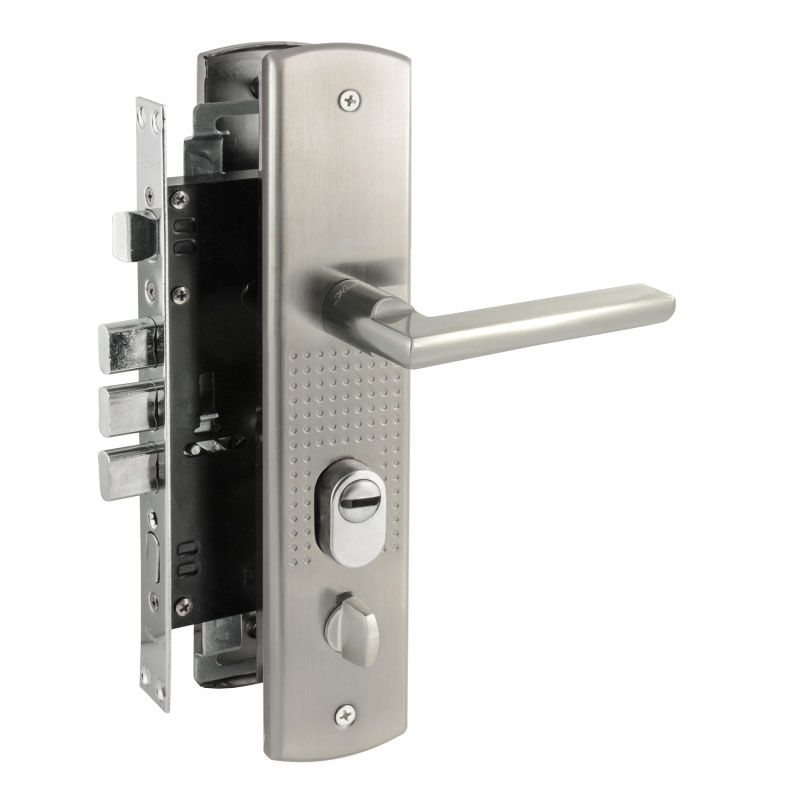 Замок врезной для китайских дверей 200(108) (левый) - Матовый никель - 16413