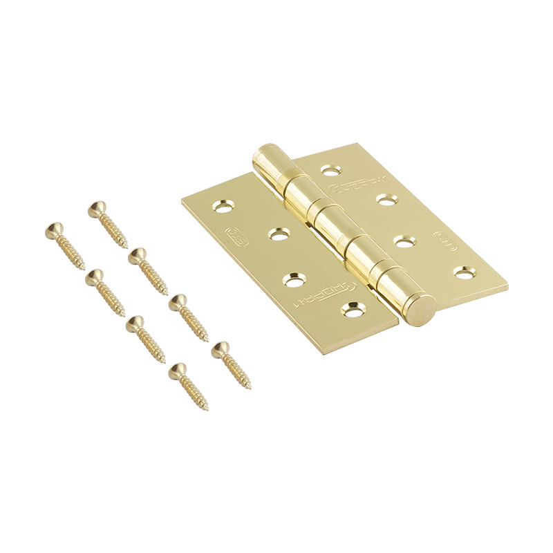 Комплектация и упаковка Петля универсальная 4"-4ВВ STD (100*70*2,5) без колп. цвет Золото Нора-М