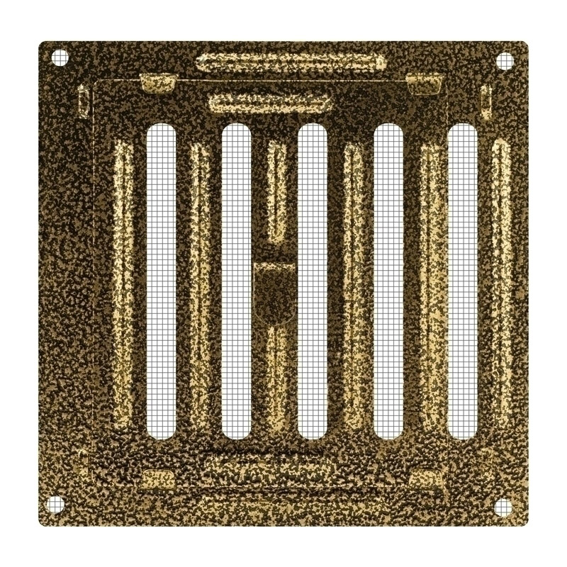 Решетка регулируемая с сеткой Р-100 цвет Старая бронза Нора-М
