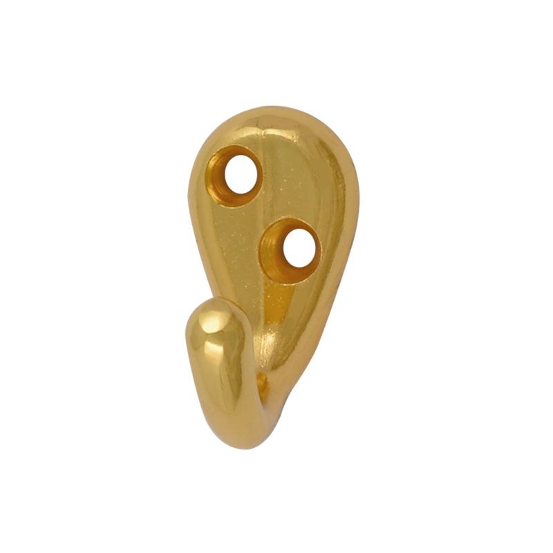 Крючок-вешалка №8 (1 рожковый) цвет Золото Нора-М