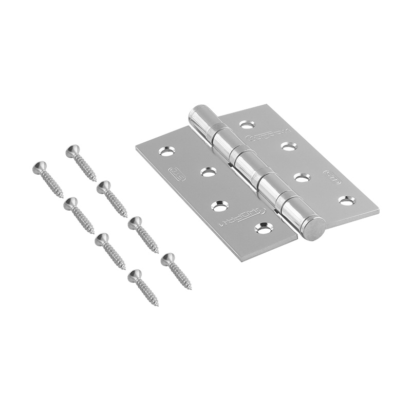 Комплектация и упаковка Петля универсальная 4"-4ВВ STD (100*70*2,5) без колп. цвет Хром Нора-М