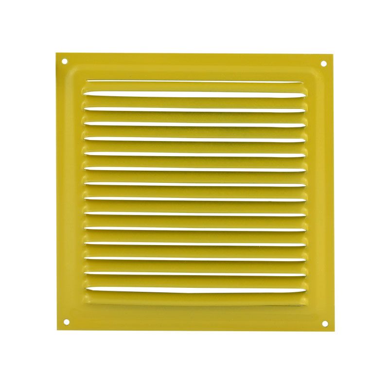 Решетка с сеткой 150*150 мм цвет Желтый Нора-М