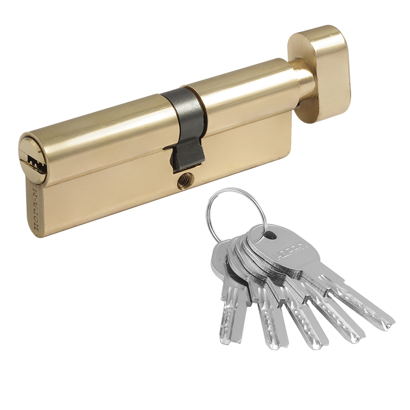 Цилиндр ЛПУВ.УК асимметричный цвет Латунь Нора-М