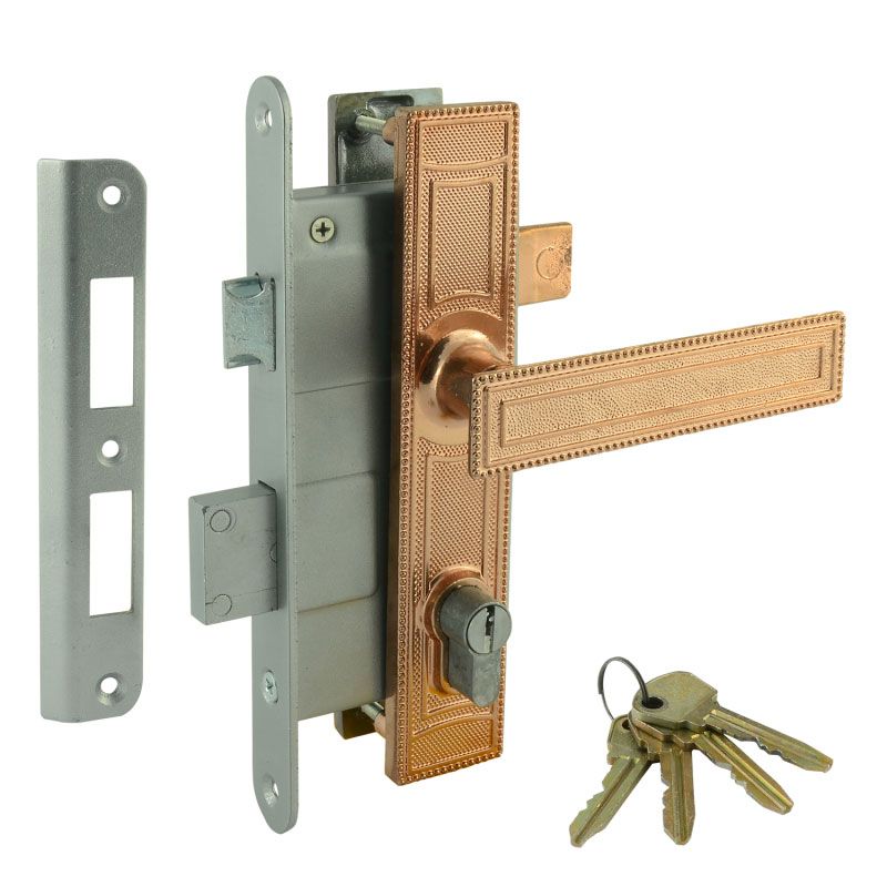 Замок врезной Мотор Сич ЗВ7 - Медь - 16369