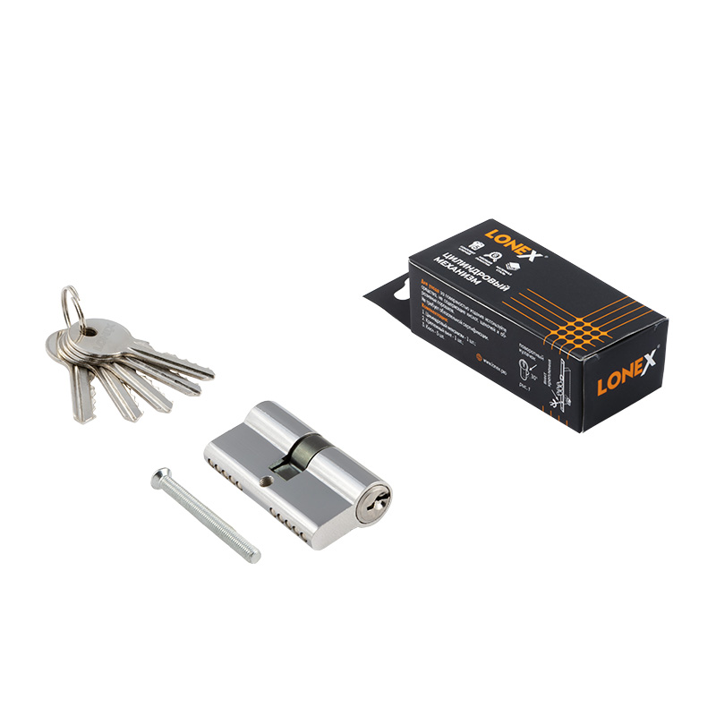 Комплектация и упаковка Цилиндр LONEX СТ-Л цвет Хром Нора-М
