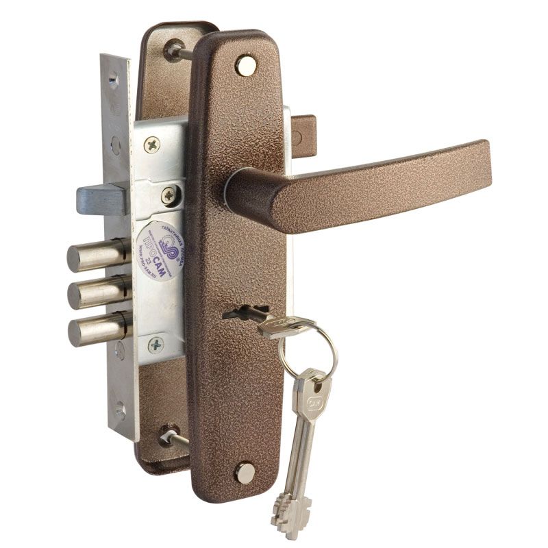 Замок врезной ЗВ9-8/13 (84301) - Медь - 12844