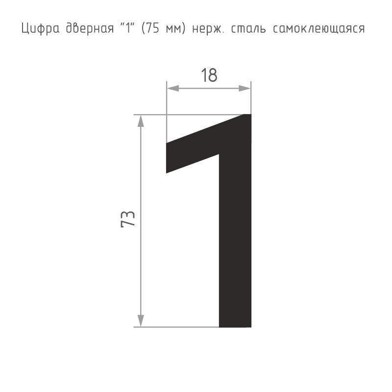 Схема Цифра на дверь 75 мм цвет Черный Нора-М
