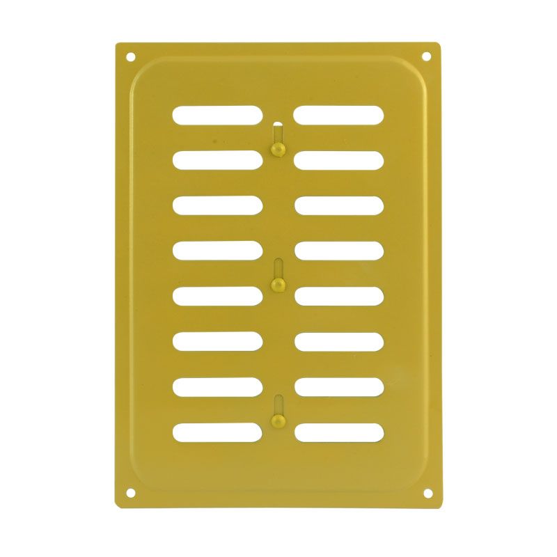 Решетка с заслонкой (заглушкой) 165*240 мм цвет Золото Нора-М