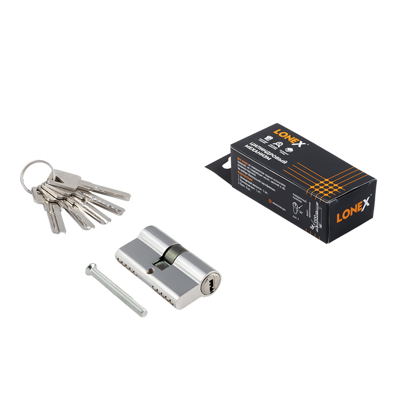 Комплектация и упаковка Цилиндр LONEX СТ-ЛП цвет Хром Нора-М