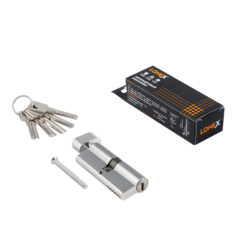 Комплектация и упаковка Цилиндр LONEX СТ-ЛПВ цвет Хром Нора-М