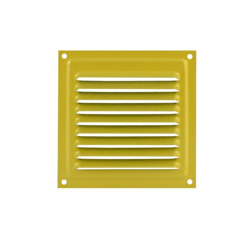 Решетка с сеткой 100*100 мм цвет Желтый Нора-М